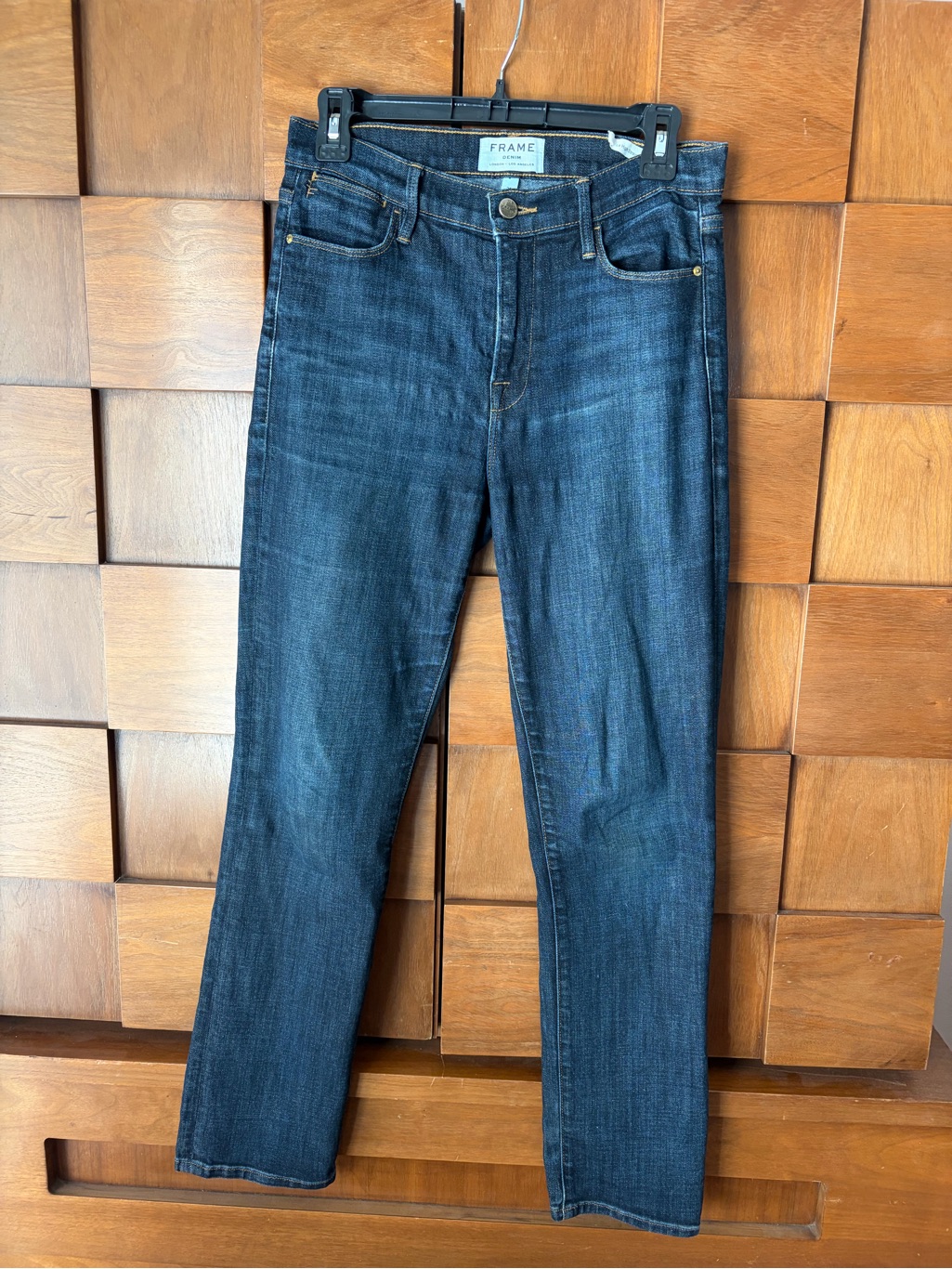 Frame Denim StraightLeg Jeans In Deep Indigo Wash